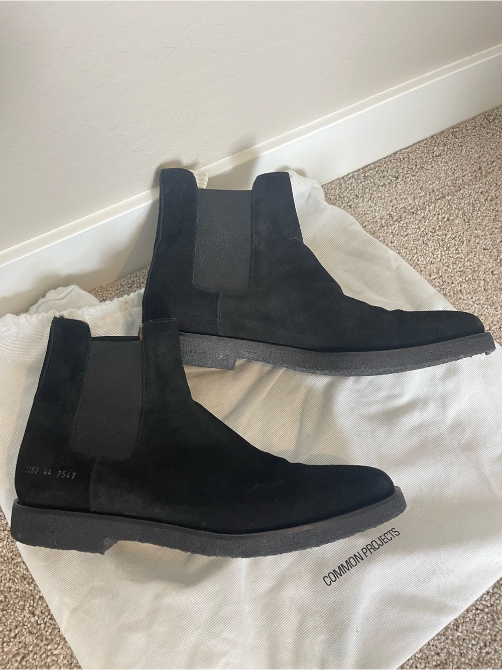 Common Projects Suede Chelsea Boots